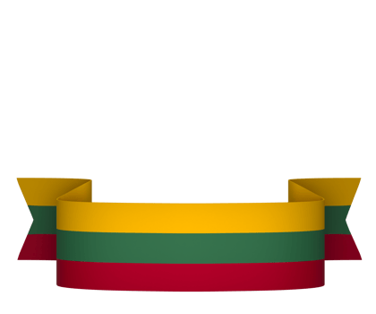 Lithuania flag element design national independence day banner ribbon png