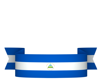 Nicaragua flag element design national independence day banner ribbon png
