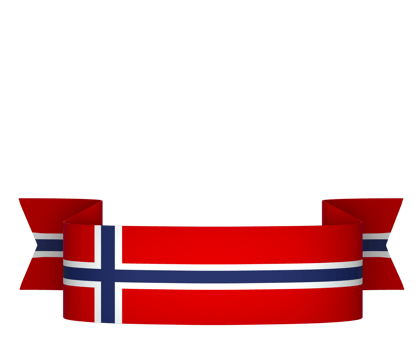 Norway flag element design national independence day banner ribbon png