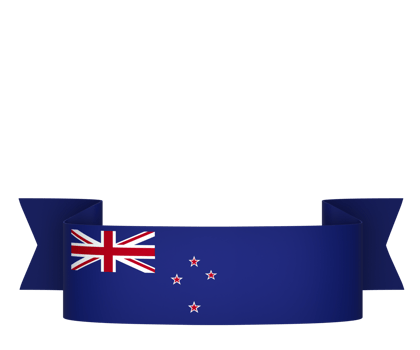 New Zealand flag element design national independence day banner ribbon png
