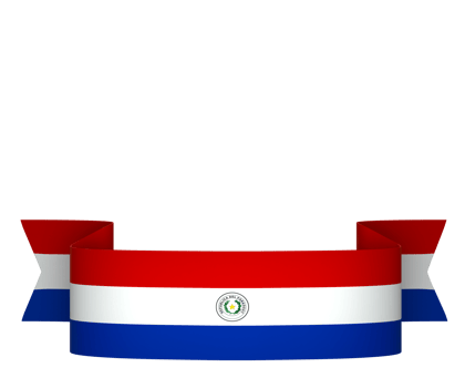 Paraguay flag element design national independence day banner ribbon png