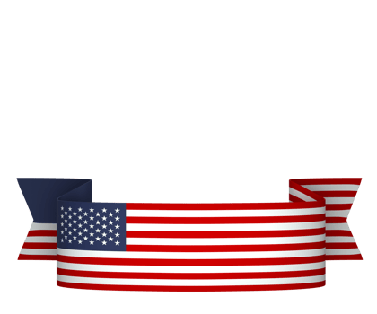 United States flag element design national independence day banner ribbon png