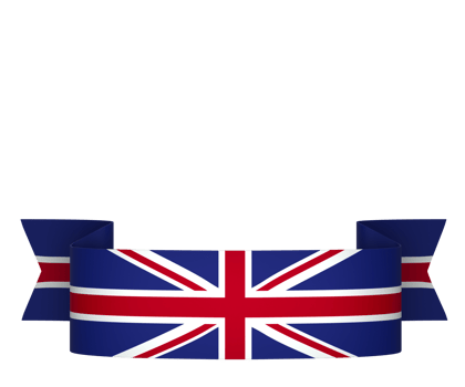 United Kingdom flag element design national independence day banner ribbon png