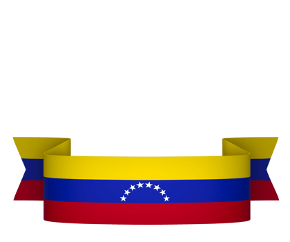 Venezuela flag element design national independence day banner ribbon png