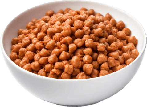 AI generated Top view of dog food in bowl png