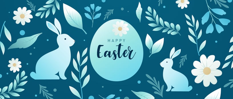 Happy Easter Background Golden Egg Decoration greeting card vector illustration