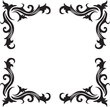 The  Filigree vintage  elements for decor graphic design. png