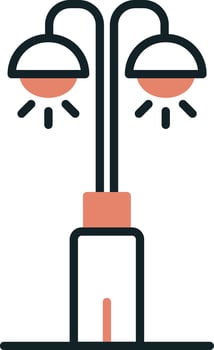 Park Lamp Vecto Icon vector