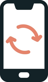 Smartphone Data Sync Vecto Icon vector