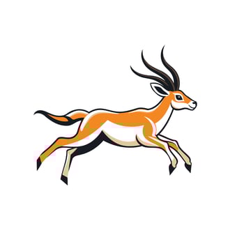 An image of a running gazelle vector