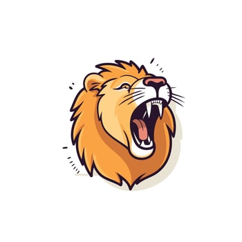 Lion head icon, illustration vector