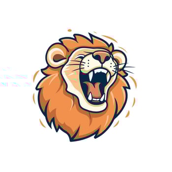 Lion head mascot mascot illustration vector