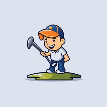 Baseball Player Cartoon Mascot Character Illustration Design vector