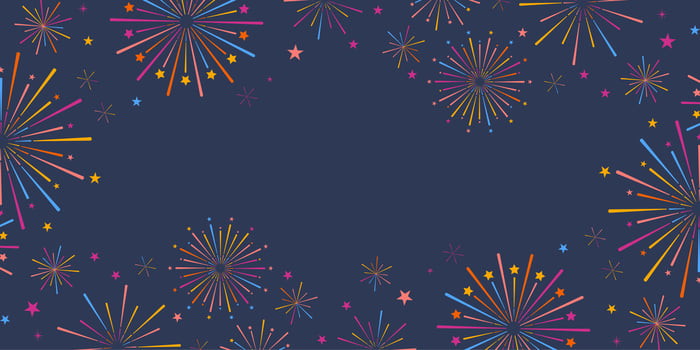 Colorful carnival or birthday celebration background with fireworks, holiday celebration wallpaper frame design with colorful firework elements, frame concept vector