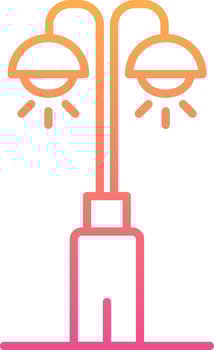 Park Lamp Vecto Icon vector