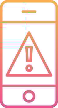 Mobile Alert Vecto Icon vector