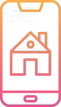 Smartphone House Control Vecto Icon vector