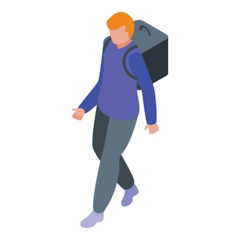Fast delivery courier icon isometric vector. City rider vector