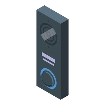 Urban door bell icon isometric vector. Ring buzzer vector