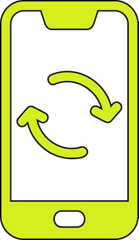 Smartphone Data Sync Vecto Icon vector