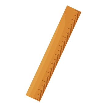Wood ruler icon cartoon vector. Educational map vector