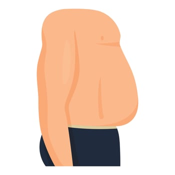 Abdomen liposuction icon cartoon vector. Care fit body vector