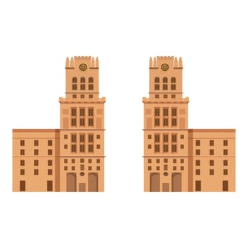 Minsk building icon cartoon vector. State nation vector