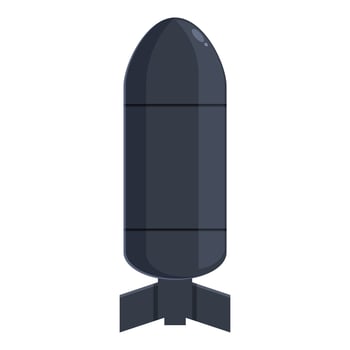 Rocket bomb icon cartoon vector. Nuclear weapon vector