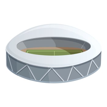 Qatar stadium icon cartoon vector. Sport festival city vector