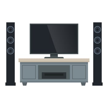 Movie home theater icon cartoon vector. System digital vector