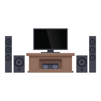 Stereo home theater icon cartoon vector. Compact disc vector