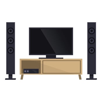 Home theater computer icon cartoon vector. Sound player vector