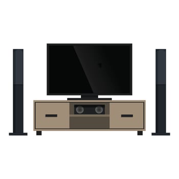 Home theater speaker icon cartoon vector. Movie family vector