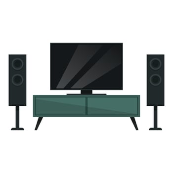 Focal home theater icon cartoon vector. Personal disc vector