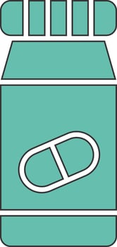 Pills Bottle Vecto Icon vector
