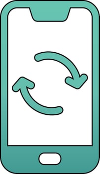 Smartphone Data Sync Vecto Icon vector