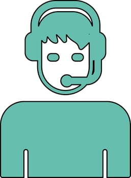 Customer Service Agent Vecto Icon vector