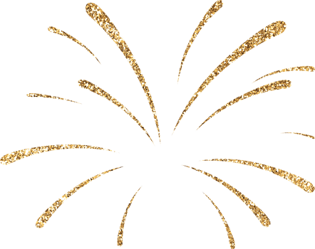 Gold Glitter Firework Explosion png