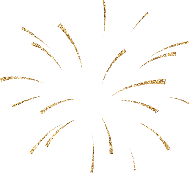 Gold Glitter Firework Explosion png