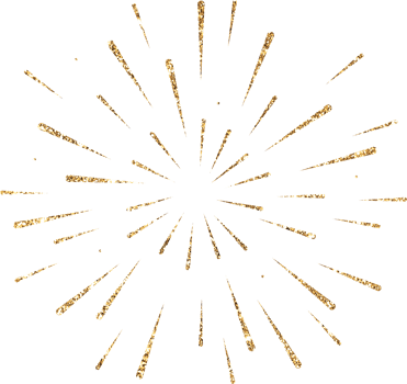 Gold Glitter Firework Explosion png