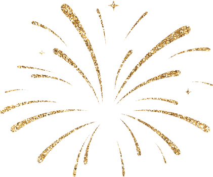 Gold Glitter Firework Explosion png