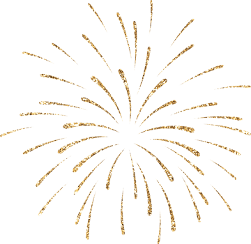 Gold Glitter Firework Explosion png