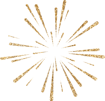 Gold Glitter Firework Explosion png