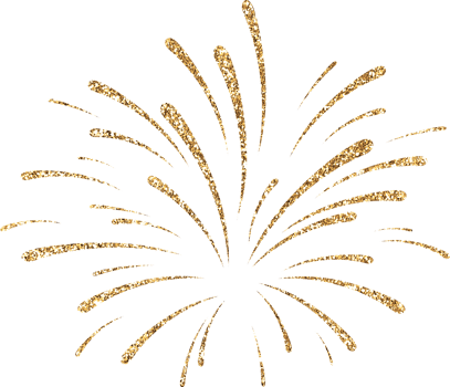 Gold Glitter Firework Explosion png