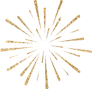 Gold Glitter Firework Explosion png