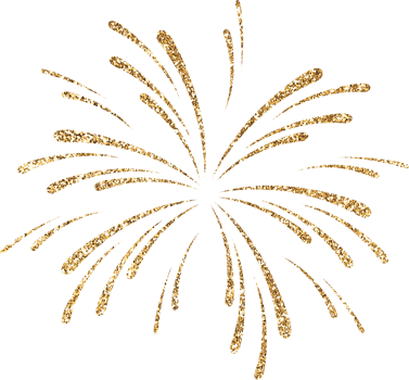 Gold Glitter Firework Explosion png