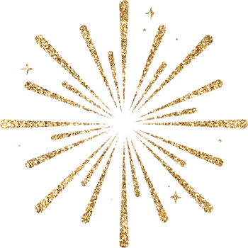 Gold Glitter Firework Explosion png