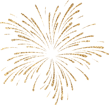 Gold Glitter Firework Explosion png