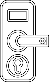 Door Lock Vecto Icon vector