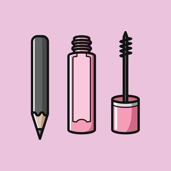 Make up cosmetics beauty girl theme vector design art